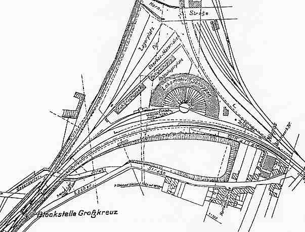 Lageplan der Betriebswrkstätte Nippes, um 1909