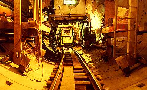 Tunnel der U-Bahn-Baustelle Köln-Mülheim